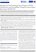 Cover page: Randomized Trial Evaluating Clinical Impact of RAPid IDentification and Susceptibility Testing for Gram-negative Bacteremia: RAPIDS-GN.