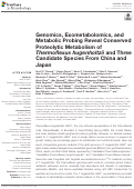 Cover page: Genomics, Exometabolomics, and Metabolic Probing Reveal Conserved Proteolytic Metabolism of Thermoflexus hugenholtzii and Three Candidate Species From China and Japan