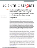 Cover page: Engineering Biodegradable and Biocompatible Bio-ionic Liquid Conjugated Hydrogels with Tunable Conductivity and Mechanical Properties