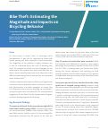 Cover page of Bike Theft: Estimating the Magnitude and Impacts on Bicycling Behavior
