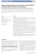 Cover page: Sub‐acute hyponatraemia more than chronic hyponatraemia is associated with serious falls and hip fractures