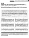 Cover page: Potent spinal parenchymal AAV9-mediated gene delivery by subpial injection in adult rats and pigs