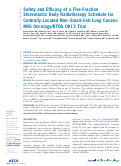 Cover page: Safety and Efficacy of a Five-Fraction Stereotactic Body Radiotherapy Schedule for Centrally Located Non-Small-Cell Lung Cancer: NRG Oncology/RTOG 0813 Trial.