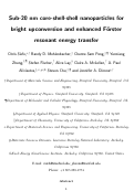 Cover page: Sub-20 nm Core–Shell–Shell Nanoparticles for Bright Upconversion and Enhanced Förster Resonant Energy Transfer