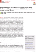 Cover page: Regulated Release of Cryptococcal Polysaccharide Drives Virulence and Suppresses Immune Cell Infiltration into the Central Nervous System