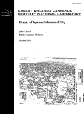 Cover page: Density of Aqueous Solutions of CO2