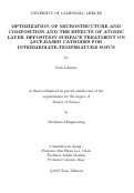 Cover page: OPTIMIZATION OF MICROSTRUCTURE AND COMPOSITION AND THE EFFECTS OF ATOMIC LAYER DEPOSITION SURFACE TREATMENT ON LSCF-BASED CATHODES FOR INTERMEDIATE TEMPERATURE SOLID OXIDE FUEL CELLS