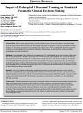 Cover page: Impact of Prehospital Ultrasound Training on Simulated Paramedic Clinical Decision-Making