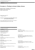 Cover page: Erratum to: Wasting in chronic kidney disease