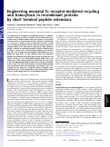 Cover page: Engineering neonatal Fc receptor-mediated recycling and transcytosis in recombinant proteins by short terminal peptide extensions