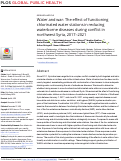 Cover page: Water and war: The effect of functioning chlorinated water stations in reducing waterborne diseases during conflict in northwest Syria, 2017-2021.