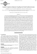 Cover page: Daytime Precipitation Estimation Using Bispectral Cloud Classification System