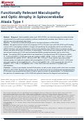 Cover page: Functionally Relevant Maculopathy and Optic Atrophy in Spinocerebellar Ataxia Type 1