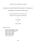 Cover page: Separating environmental effects from fishing impacts on the dynamics of fish populations of the Southern California region
