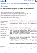 Cover page: Protective effect of Growth Hormone-Releasing Hormone agonist in bacterial toxin-induced pulmonary barrier dysfunction