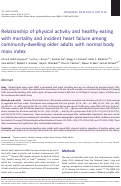 Cover page: Relationship of physical activity and healthy eating with mortality and incident heart failure among community‐dwelling older adults with normal body mass index