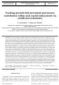 Cover page: Tracking juvenile fish movement and nursery contribution within arid coastal embayments via otolith microchemistry