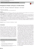 Cover page: Management of Rotator Cuff Injuries in the Elite Athlete