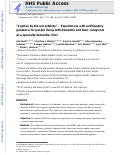 Cover page: "Captive by the Uncertainty"-Experiences with Anticipatory Guidance for People Living with Dementia and Their Caregivers at a Specialty Dementia Clinic.