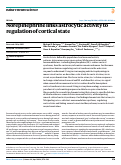 Cover page: Norepinephrine links astrocytic activity to regulation of cortical state