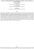 Cover page: Awareness of Experimentally Created Implicit Attitudes: Large-Scale Tests in Three Paradigms