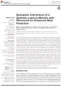 Cover page: Synergistic Interactions of a Synthetic Lubricin-Mimetic with Fibronectin for Enhanced Wear Protection