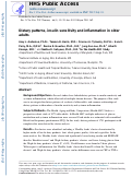 Cover page: Dietary patterns, insulin sensitivity and inflammation in older adults