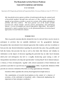 Cover page: The Household Activity Pattern Problem: General Formulation and Solution