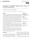 Cover page: Comparison of automated irrigation systems using an in vitro ureteroscopy model