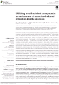 Cover page: Utilizing small nutrient compounds as enhancers of exercise-induced mitochondrial biogenesis