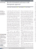 Cover page: Recall of ibrutinib and issues with therapeutic approval