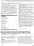 Cover page: Associations between Ozone and Fine Particulate Matter and Respiratory Illness Found to Vary between Children and Adults. Implications for U.S. Air Quality Policy