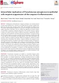 Cover page: Intracellular replication of Pseudomonas aeruginosa in epithelial cells requires suppression of the caspase-4 inflammasome.