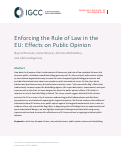 Cover page: Enforcing the Rule of Law in the EU: Effects on Public Opinion