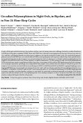 Cover page: Circadian Polymorphisms in Night Owls, in Bipolars, and in Non-24-Hour Sleep Cycles