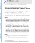 Cover page: Spatial and temporal distribution of polycyclic aromatic hydrocarbons and elemental carbon in Bakersfield, California