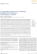 Cover page: A Computational Approach to Estimating Nondisjunction Frequency in Saccharomyces cerevisiae