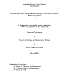 Cover page: Experimental Tests of Rapid Eco-Evolutionary Dynamics in a Plant-Herbivore System