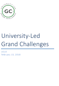 Cover page: Report on University-Led Grand Challenges