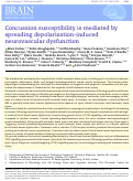 Cover page: Concussion susceptibility is mediated by spreading depolarization-induced neurovascular dysfunction