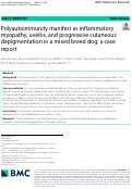 Cover page: Polyautoimmunity manifest as inflammatory myopathy, uveitis, and progressive cutaneous depigmentation in a mixed breed dog: a case report.