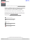 Cover page: Emotion and false memory: How goal-irrelevance can be relevant for what people remember.