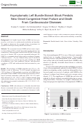 Cover page: Asymptomatic Left Bundle Branch Block Predicts New-Onset Congestive Heart Failure and Death From Cardiovascular Diseases.