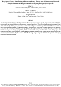 Cover page: Key Open Door: Simulating Children’s Early Three-word Utterances Reveals Simple Statistical Regularities Underlying Telegraphic Speech