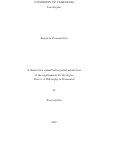 Cover page: Essays in Econometrics