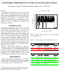 Cover page: Monitoring performance of the Advanced Light Source