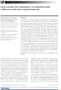 Cover page: Early mortality and complications in hospitalized adult Californians with acute myeloid leukaemia