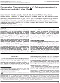 Cover page: Comparative Pharmacokinetics of Δ9-Tetrahydrocannabinol in Adolescent and Adult Male Mice