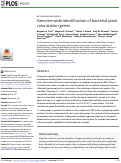 Cover page: Genome-wide identification of bacterial plant colonization genes