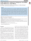 Cover page: Target Repression Induced by Endogenous microRNAs: Large Differences, Small Effects